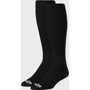 NWT RAWLINGS Youth Baseball Black Over The Calf Socks Uniform 3Y 5Y New